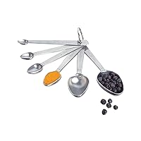 Amco Advanced Performance Measuring Spoons | Set of 6 | Includes 1 1/2 tbsp, 1 tbsp, 1 tsp, 1/2 tsp, 1/4 tsp, and 1/8 tsp | Stainless Steel | Dishwasher Safe | Engraved Size Markings for Easy Use