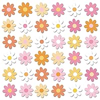 280pcs Spring Daisy Temporary Tattoos Stickers Hippie Theme Tattoo Stickers Waterproof Boho Groovy Face Body Sticker for Adults and Kids Cute Cartoon Printing Groovy Theme Spring Flower Party Supplies