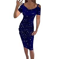 Sequin Fringe Dress,Women's Cut Out Midi Evening Ruched Long Streetwear Dress Body Con Summer Mini Tie Back Dresses