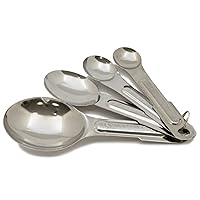 Chef Craft Select 4 Piece Measuring Spoon Set, 1/4 tsp, 1/2 tsp, 1 tsp, and 1 tbsp, Stainless Steel