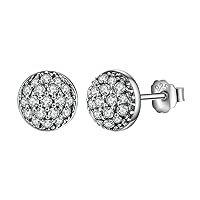 Delicate925 Sterling Silver Dazzling Droplets, Clear CZ Small Stud Earrings Women Wedding Jewelry Brincos