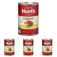 Hunt's Organic Tomato Sauce, Keto Friendly, 15 oz (Pack of 4)