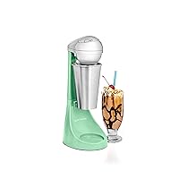 Two-Speed Electric Milkshake Maker and Drink Mixer, Includes 16-Ounce Stainless Steel Mixing Cup & Rod, Jade Green