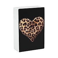 Leopard Love Heart Cigarette Case Smoking Storage Box Pocket Holder Portable for Men Women