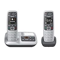 Made in Germany Platinum, Pack of 1 Brilliant Sound Quality and Volume Amplification Gigaset E560A – Cordless Phone for Seniors with Answering Machine and SOS Key 