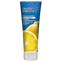 Desert Essence, Italian Lemon Conditioner 8 fl. oz. - Gluten Free - Vegan - Cruelty Free - Lemon Peel Oil, Aloe & Jojoba Oil - Light Weight Moisture - Enhances Shine