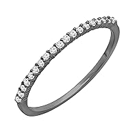 Round White Diamond Stackable Wedding Band (0.15 ctw, Color I-J, Clarity I1-I3) in Gold