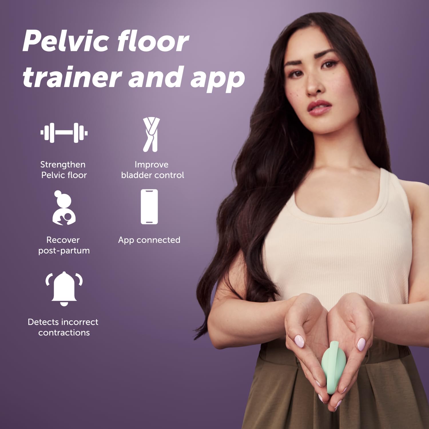 Elvie - App Controlled Women's Pelvic Floor Trainer, Smart Kegel Exerciser - Body Safe Muscle Strengthener Equipment
