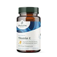 Vitamin E 400 IU Supplement with Mixed Tocopherols - Natural Supplements for Skin, Hair, Eyes, Heart, and Immune Support - Made in USA - 120 Gel Capsules with E-Vitamins