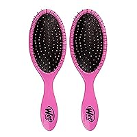 Wet Brush Original Detangler Hair Brush - Pink (Pack of 2) - Exclusive Ultra-soft IntelliFlex Bristles - Glide Through Tangles With Ease For All Hair Types - For Women, Men, Wet And Dry Hair