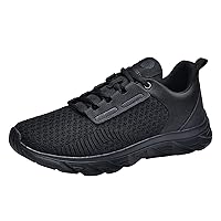 Men Running Shoes Athletic Walking Sneakers Men Running Shoes Athletic Walking Sneakers Mens Shoes Mesh Breathable Lace Up Solid Color Casual Fashion Simple Shoes