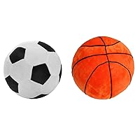 Soccer Basketball Boys Baby Plush: Soft Stuffed Sports Toy Stuff Ball Throw Pillow