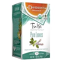 Davidson's Organics, Tulsi Pure Leaves, 25-count Tea Bags, Pack of 6