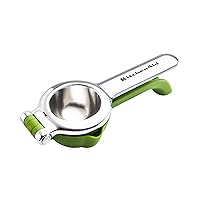 KitchenAid Citrus Juice Press Squeezer for Lemons and Limes with Seed Catcher and Pour Spout, Green, 8 inches