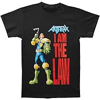 Anthrax Mens Tee: I am the Law (Small) - Black - Small