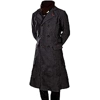 Classic Grey Wool Sherlock Holmes Trench Long Coat | Mens Detective Holmes Cumberbatch Wool Coat