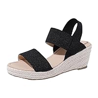 Strappy Sandals For Women Open Toe Wedge Heels Cute Spring Shoes Sandals Women Dressy Summer