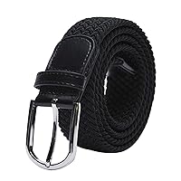 Tangchao Fabric Belt, Stretch Belt, Braided and Elastic Stretchy Belt for Men and Women, Width 3.3 cm, Length 90 cm to 135 cm