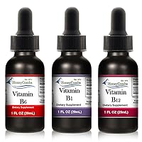 Vitamin B12 Liquid Drops–B12 Liquid Cyanocobalamin Drops, 1 Fl Oz. + Vitamin B1 (Thiamine) Drops - Thiamine Vitamin B1 Extract, 1 Fl Oz. + Vitamin B6 (Pyridoxine) Drops, 1Fl Oz.