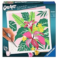 Ravensburger CreArt Tropical Plants Paint by Numbers Kit for Adults - 23518 - Painting Arts and Crafts for Ages 12 and Up
