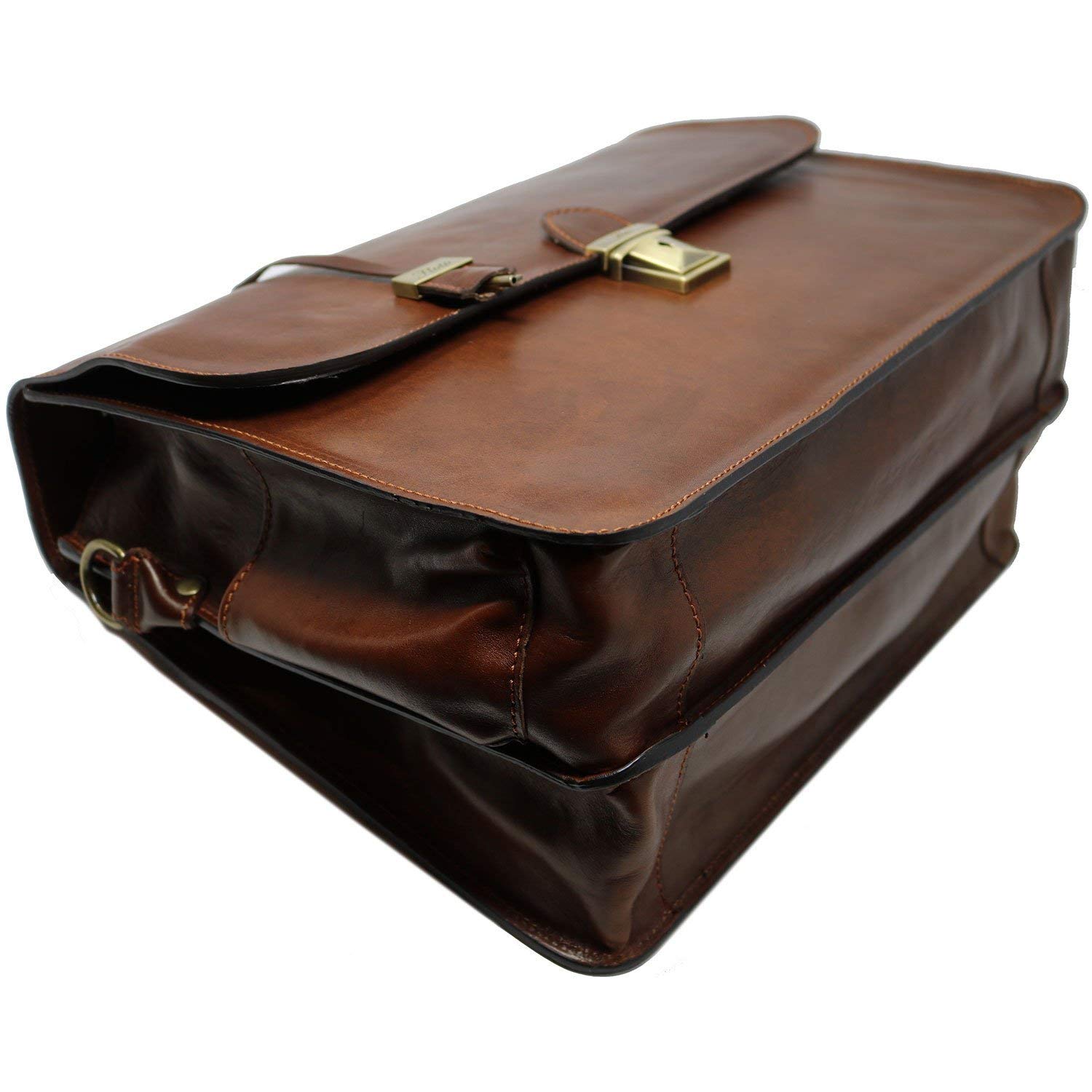 Floto Duomo Full Grain Leather Briefcase Attache Lawyer Business Case