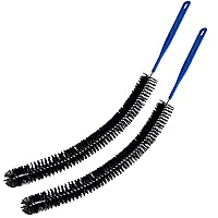 2PCS Drain Brush 20.5 Inch Flexible Bendable Drain Cleaning Brush with Soft Fine Nylon Bristle and Plastic Handle Long Dryer Vent Brush for Washing Machines Kitchen Sink Shower Bathtub Sewer Ha