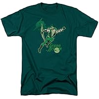 DC Comics Men's Green Arrow In Action Classic T-shirt XXX-Large Hunter Green