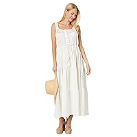 Lucky Brand Womens Lace Tiered Knit Maxi Dress