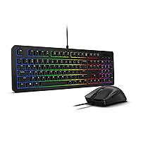 Lenovo Legion KM310 RGB Wired Gaming Keyboard & Mouse Combo - K310 Keyboard w/Silent Operation & Compact Water-Resistant Design - M300S Mouse with 8000 Adjustable DPI, 220 IPS, 6 Programmable Buttons