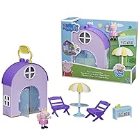 Peppa Pig Peppa's Club Peppa's Ice Cream Shop Preschool Playset Toy, Includes 1 Figure, 4 Accessories, Carry Handle, for Ages 3 and Up