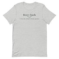 Beer Snob Defined - Short-Sleeve Unisex T-Shirt | Funny Beer Shirt for Men or Women Athletic Heather
