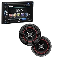 Sound Storm Laboratories 6.2 Inch Double DIN Radio + Two 6.5 Inch Speakers