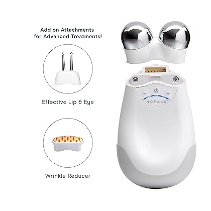 NuFACE Trinity Complete – Microcurrent Facial Toning Device with Hydrating Aqua Gel Activator (1.69 Fl Oz), Effective Lip & Eye Attachment and Wrinkle Reducer Attachment