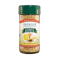 Frontier, Salt Free Organic Seasoning Lemon Pepper, 2.5 Oz