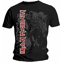 Iron Maiden Men Hi Contrast Trooper Short Sleeve T-shirt, Black, X-large
