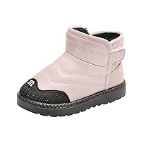 Baby Girls Size 4 Boots Baby Shoes Toddler Boots Fashion Soft Bottom Toddler Shoes Plus Velvet Water Proof Boots Girls
