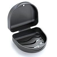 Orthodontic Mouthguard Case Dental Retainer Case-Black