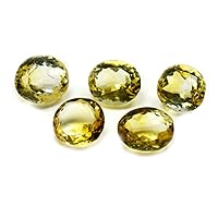Natural Citrine Loose Gemstone 5 to 45 Carat Lot 5 Pcs for Jewelry Making Oval Shape Stone