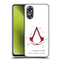 Head Case Designs Officially Licensed Assassin's Creed Geometric White Legacy Logo Soft Gel Case Compatible with Oppo A17