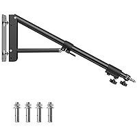 Ring Light Mount - Wall Mount Triangle Boom Arm， 4.3ft/130cm Wall Stand Tirpod Support 180°Flexible Rotation for Studio Video Light, Monolight, Photography, Softbox, Reflector (4.3Ft)