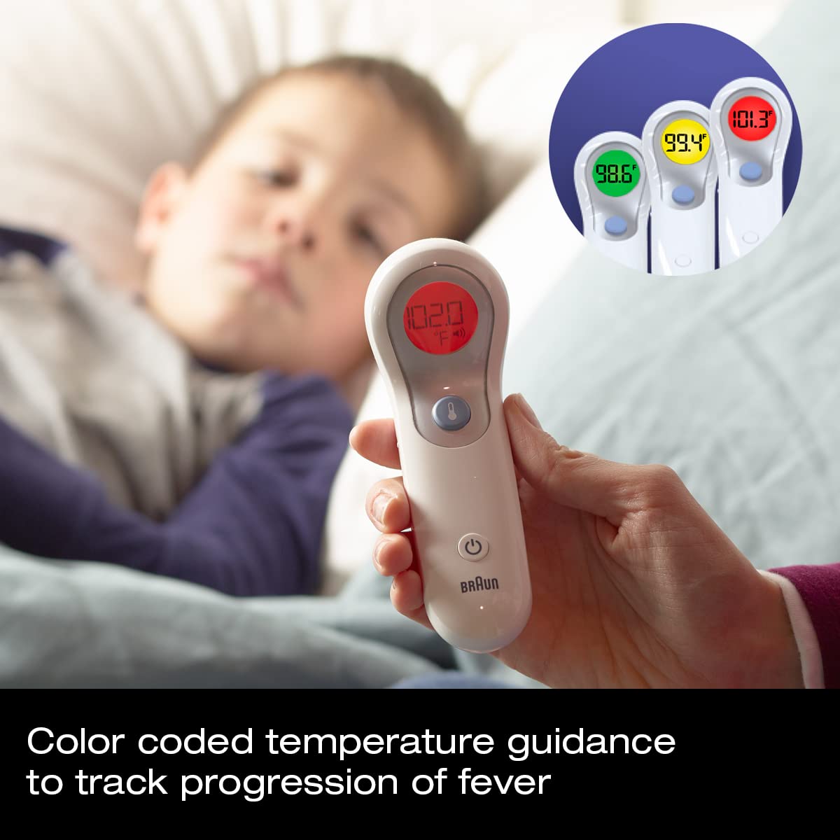 Braun No Touch and Forehead Thermometer - Touchless Thermometer for Adults, Babies, Toddlers and Kids – Fast, Reliable, and Accurate Results