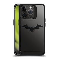 Head Case Designs Officially Licensed The Batman Logo Graphics Black Shockproof Dual Protection Case Compatible with Apple iPhone 15 Pro