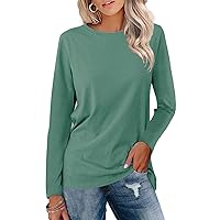 Autumn Tops for Women, Long Sleeve Shirts for Women Cute Print Graphic Tees Shirts Casual Plus Size Basic Tops Pullover