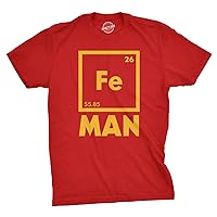 Mens Iron Science Man T Shirt Cool Novelty Funny Nerdy Graphic Print Tee Guys