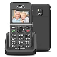 T100 4G Big Button Easy-to-Use Cell Phone, 2.0'' HD Display, Clear Sound, SOS Button, SIM Card Included, 1500mAh Battery with a Charging Dock, FCC Certified