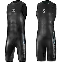 Synergy Triathlon Wetsuit 3/2mm - Volution Sleeveless Quick John Smoothskin Neoprene for Open Water Swimming Ironman & USAT Approved