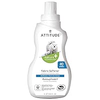 ATTITUDE Laundry Fabric Softener Liquid, Vegan and Naturally Derived Detergent, Plant Based, HE Washing Machine Compatible, Wildflowers, 40 Loads, 33.8 Fl Oz