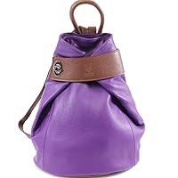 clicktostyle Vera Pelle Grab Handle Leather Rucksacks Handbag Women Gym School Travel Casual Day Backpack Shoulder Bag VPR248