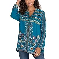 Johnny was Dover Blouse - C15021-8 (Cerulean, X-Small)