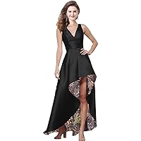 High Low Wedding Guest Bridesmaid Dresses Camouflage Prom Dress